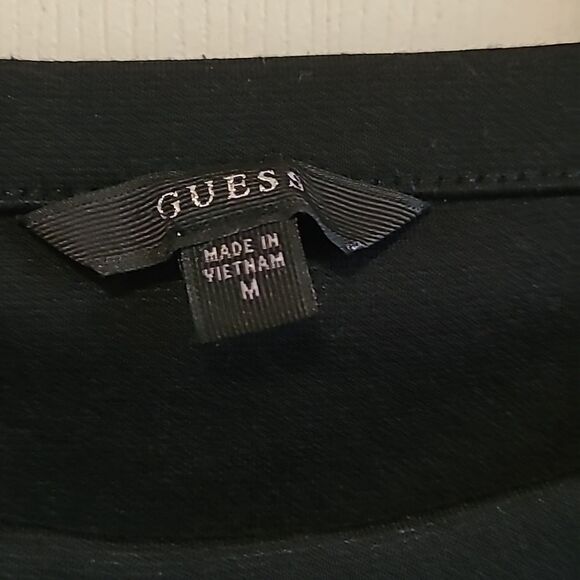 GUESS Black 3/4 Bodice  Shirt with Cut-outs - Size M - Picture 3 of 6